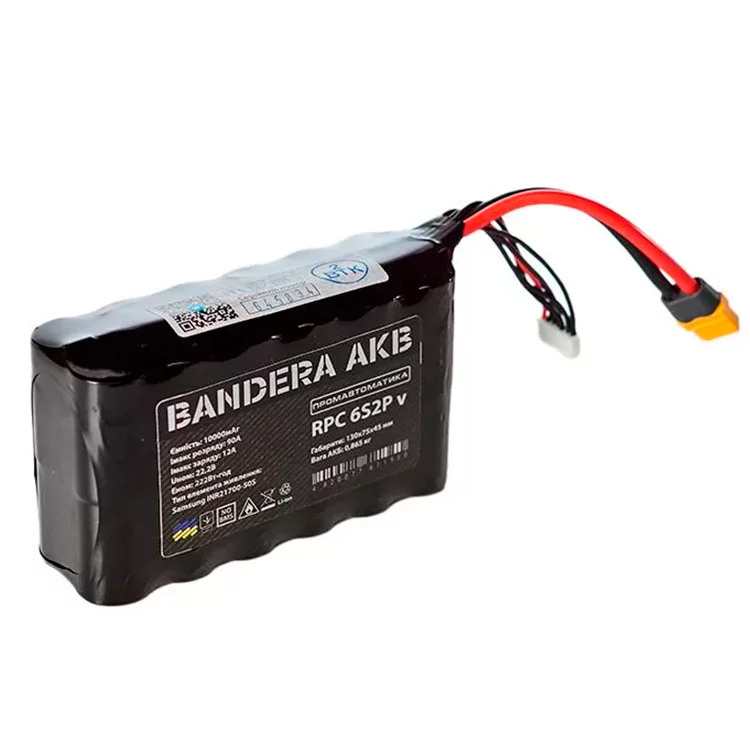 Аккумуляторная батарея Bandera AKB 6S2P Molicel P42A верт. 22.2VDC 8400mAh (ЦБ0040215) - фотография 2