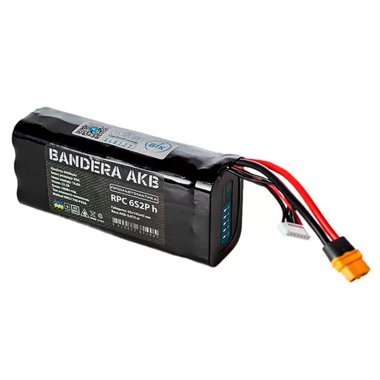 Аккумуляторная батарея LiIon 6s2p Tenpower 8400mAh 70A INR21700-40TG горизонтальная для FPV Bandera AKB Промавтоматика (ЦБ002174042) - фотография 2