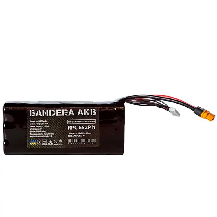 Аккумуляторная батарея LiIon 6s2p Tenpower 8400mAh 70A INR21700-40TG горизонтальная для FPV Bandera AKB Промавтоматика (ЦБ002174042) отзывы - изображение 5